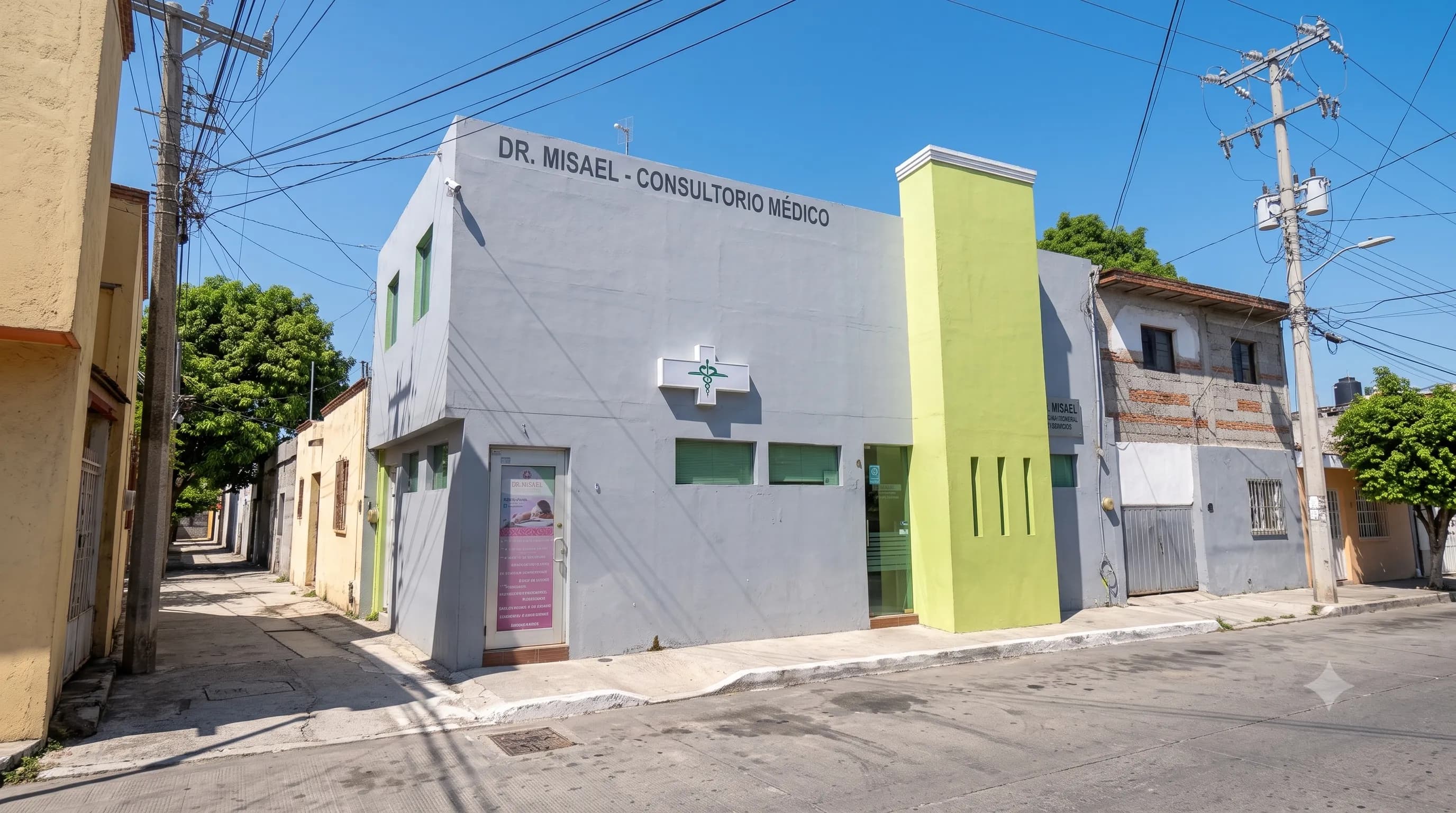 Fachada del consultorio Dr. Misael en Ciudad Victoria, Tamaulipas